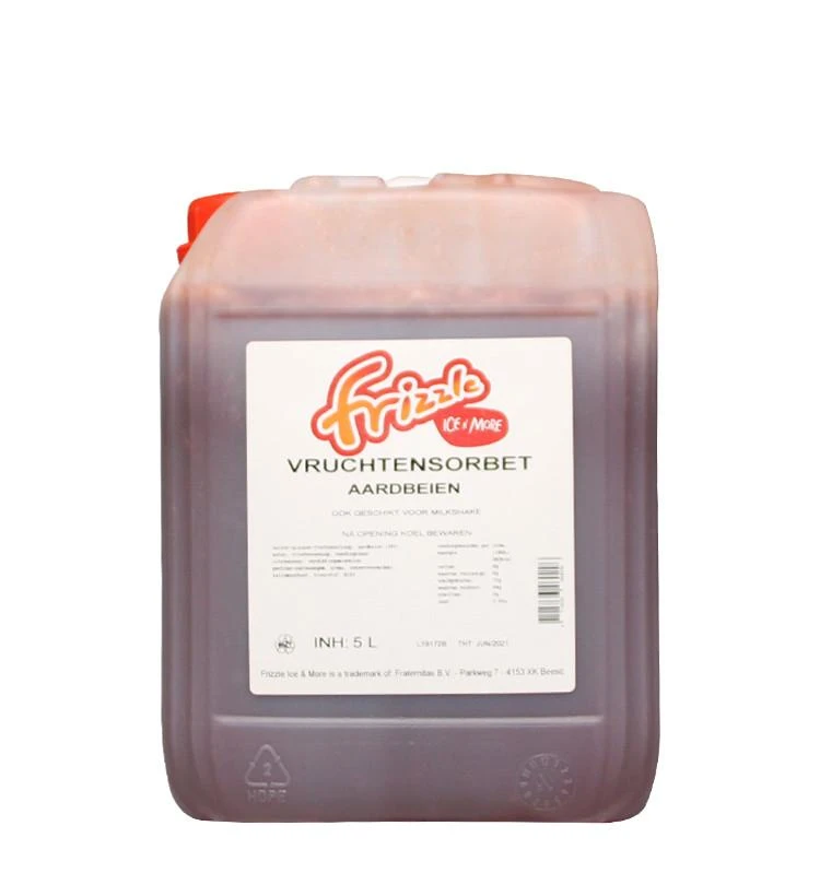 Sorbetsaus Aardbei 5L