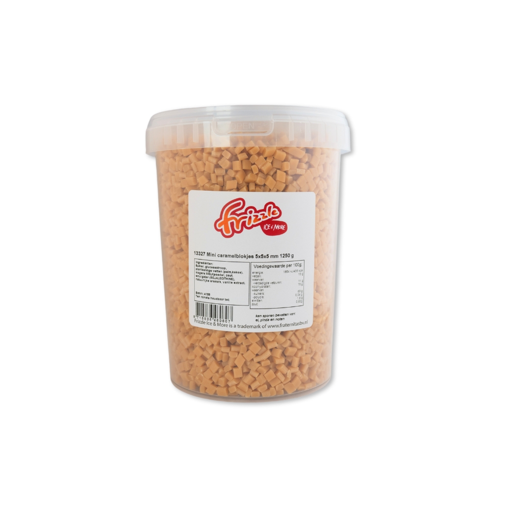Mini Caramelblokjes 1,25kg Mini Caramelblokjes 1,25kg
