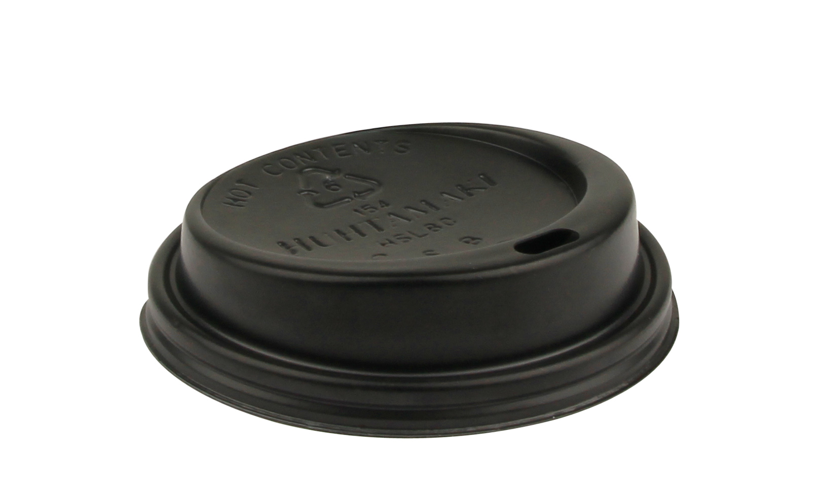 Deksel 8oz Zwart PS Ø80mm tbv Hotcup