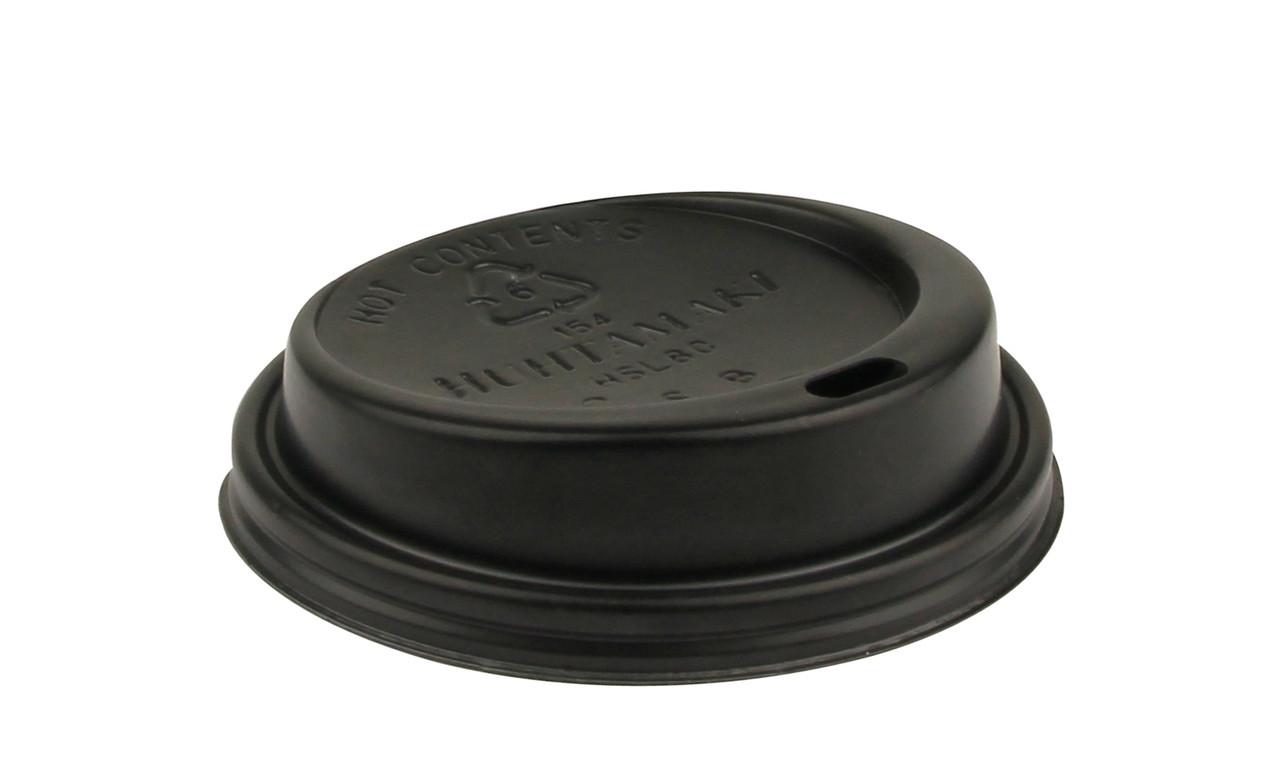 Deksel 8oz Zwart PS Ø80mm tbv Hotcup