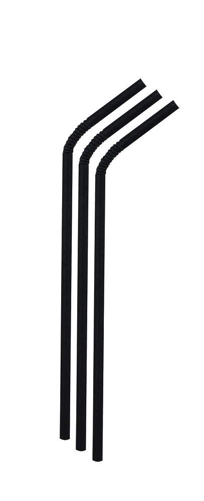 Buigrietje Pap Bio Ø6mm 22cm Zwart