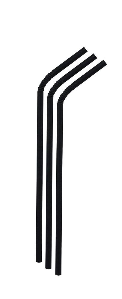 Buigrietje Pap Bio Ø6mm 22cm Zwart