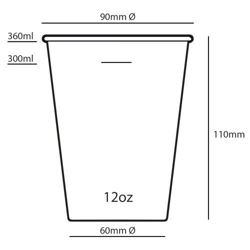 Milkshakebeker Bamboe PLA 300cc Bio Milkshakebeker Bamboe PLA 300cc Bio