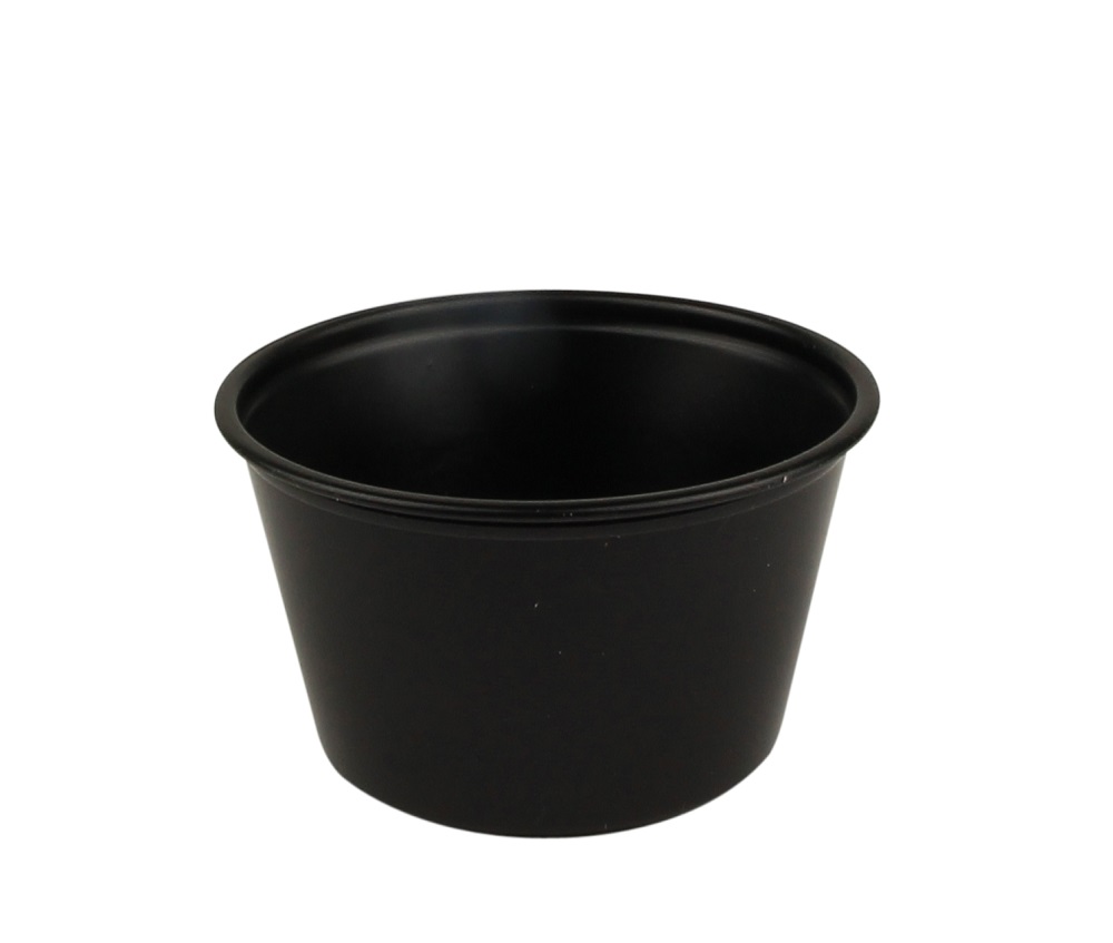 Sauscup 120cc PP Rond Zwart Sauscup 120cc PP Rond Zwart