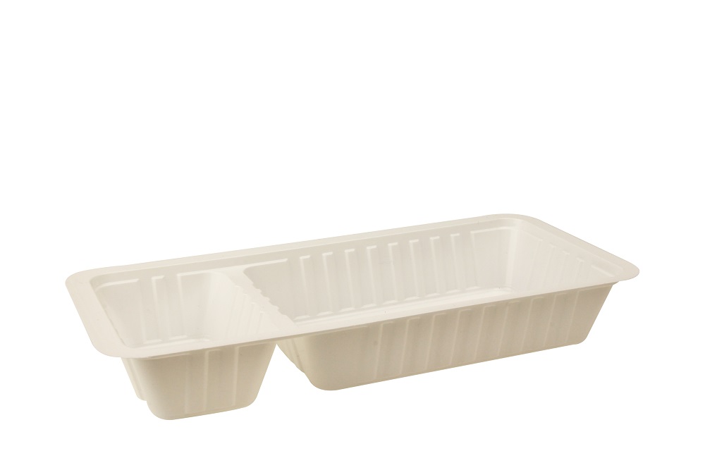 Plastic Bakje A9+1 Laag Wit 1000st Plastic Bakje A9+1 Laag Wit 1000st