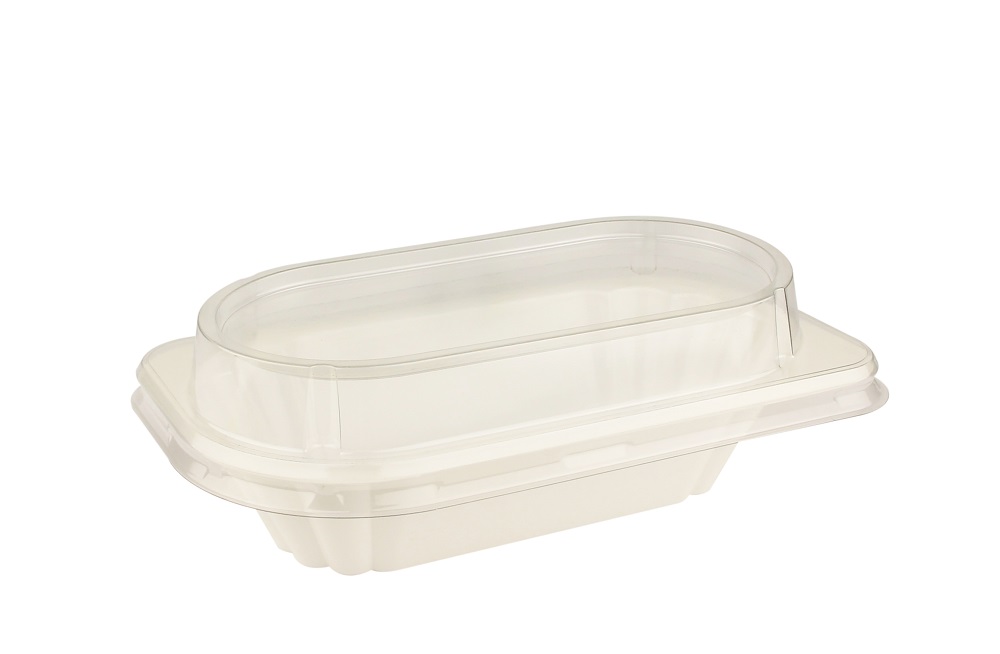 Plastic Bakje+Deksel KU1 Wit 320cc