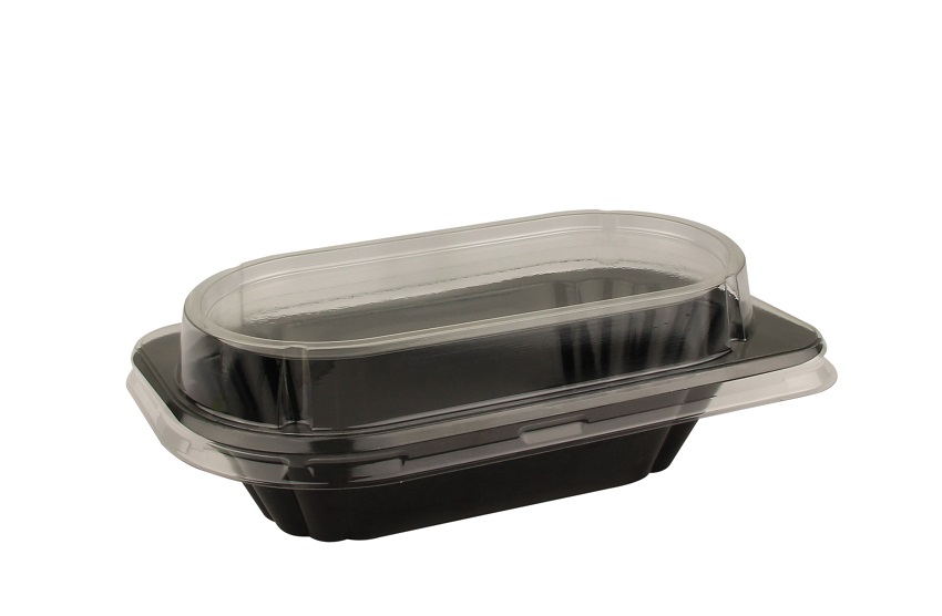 Plastic Bakje + Deksel KU1 Zwart