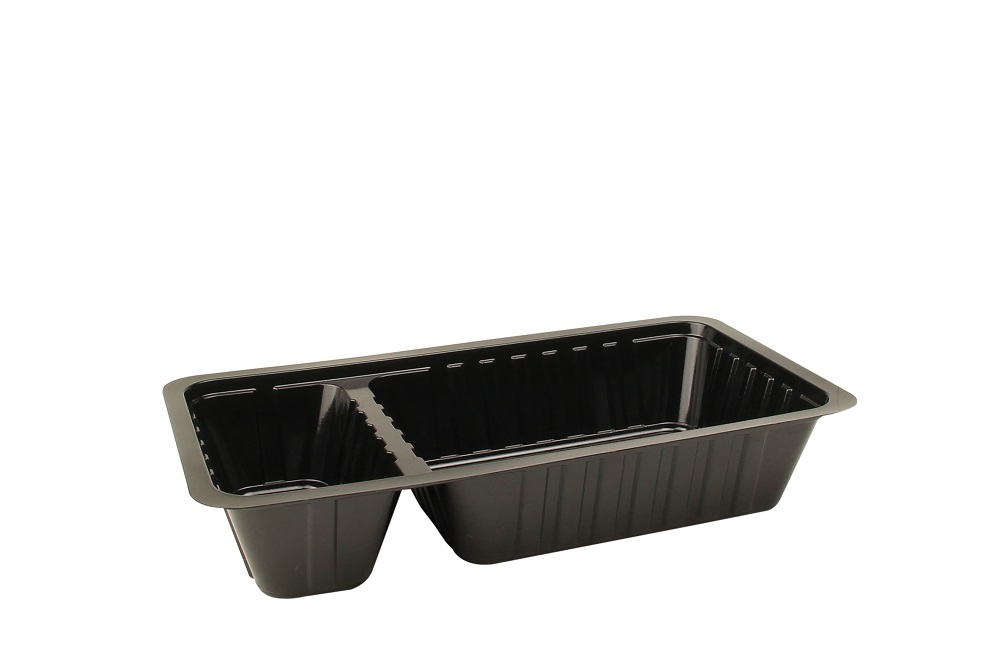 Plastic Bakje A7+1 Zwart 1000st