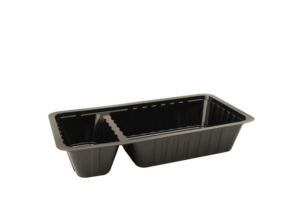 Plastic Bakje A7+1 Zwart 1000st
