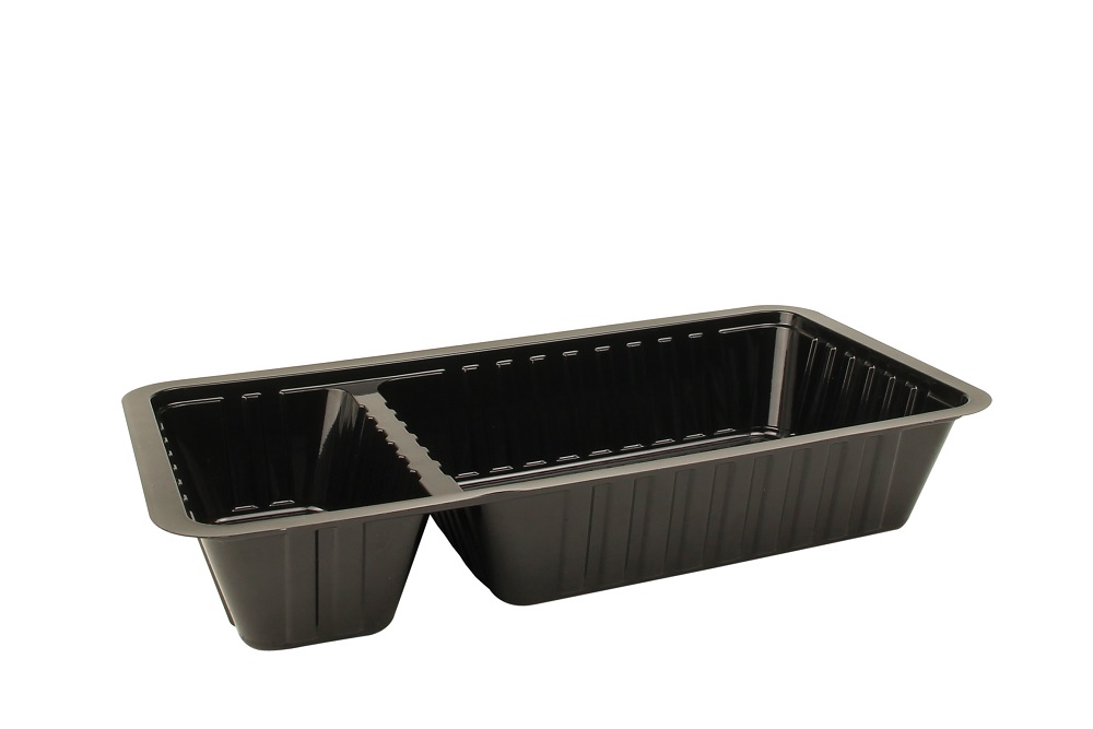 Plastic bakje A12+1 Zwart 750st