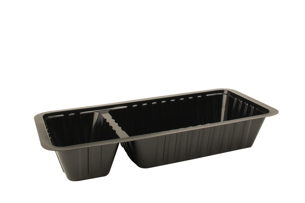 Plastic Bakje A9+1 Zwart 1000st