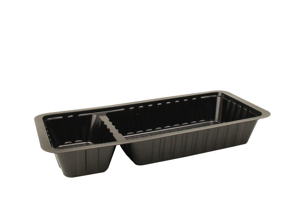 Plastic Bakje A9+1 LaagZwart 1000st