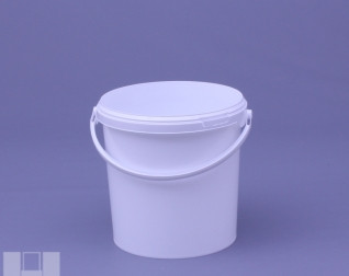 Emmer 5 liter verzegelbaar wit