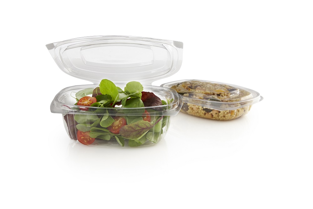 Saladebak Rpet met Deksel 375cc Trp Saladebak Rpet met Deksel 375cc Trp