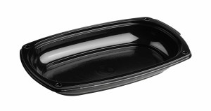 CS Schaal 1-Vaks 295x190x40mm Zwart