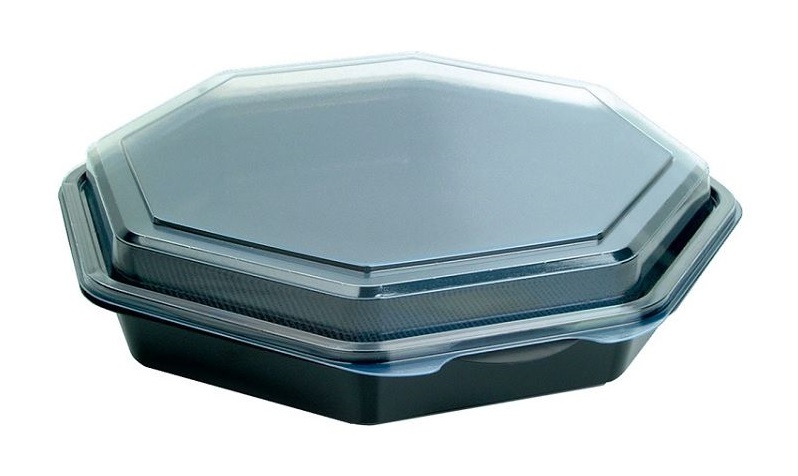 Octaviewbox met Deksel 19x6cm Zwart