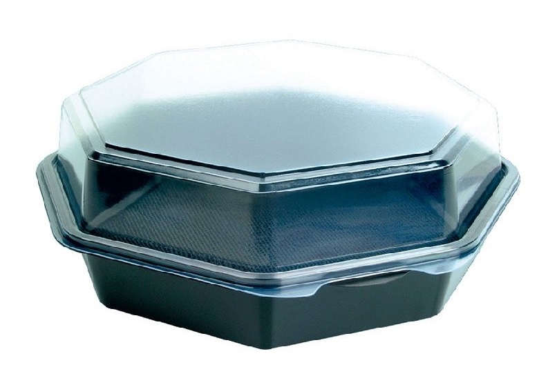 Octaviewbox met Deksel 23x8cm Zwart