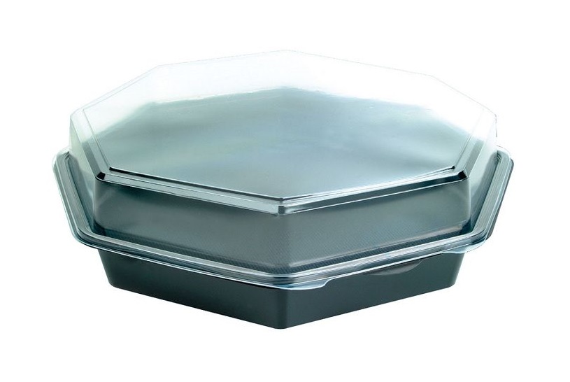 Octaviewbox met Deksel 31x6cm Zwart