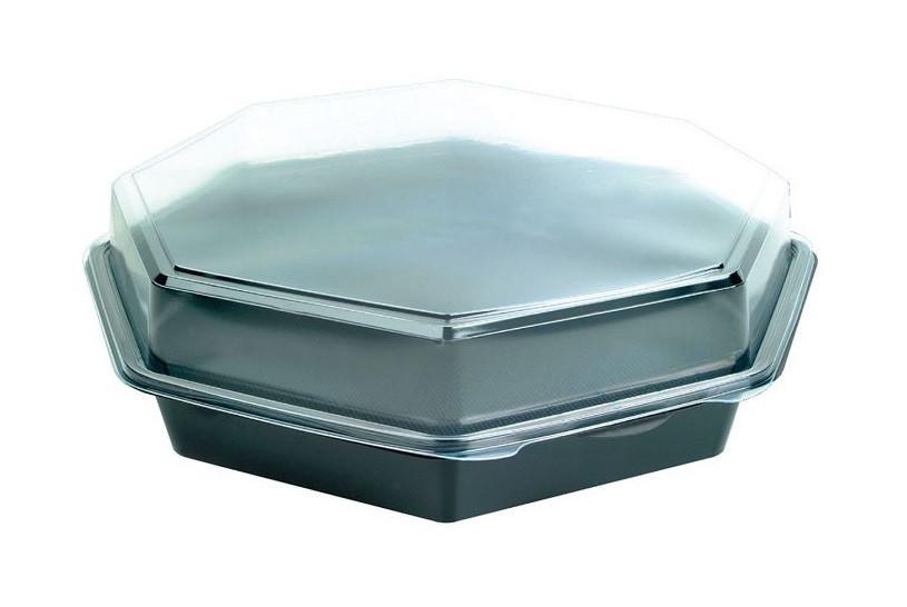 Octaviewbox met Deksel 31x6cm Zwart
