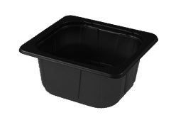 PP Tray 1/6 GN 176x162x100mm Zwart