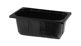PP Tray 1/4 GN 265x162x100mm Zwart PP Tray 1/4 GN 265x162x100mm Zwart