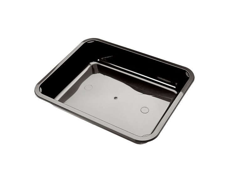 Menubak 1vaks PP 227x177x42mm Zwart