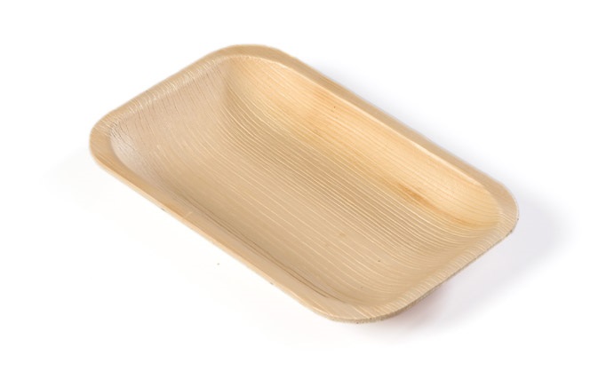 Schaal Palmblad Rechthoek 20x12,5cm Schaal Palmblad Rechthoek 20x12,5cm