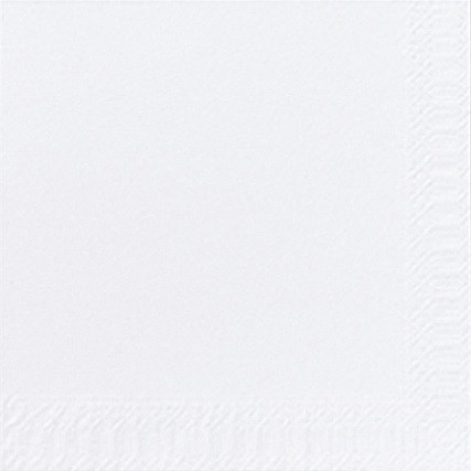 Servet 33x33cm 2-Laags Wit 4vw