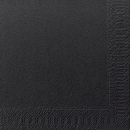 Servet 33x33cm 2-Laags Zwart 4vw