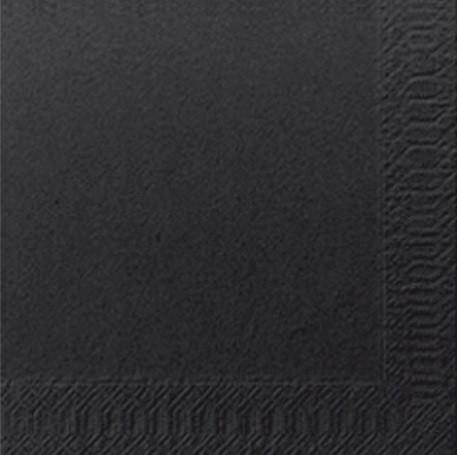 Servet 33x33cm 2-Laags Zwart 4vw