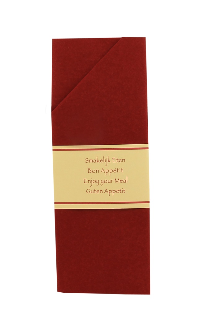 Serv 30x40 Bordeaux+Bandje 100st Serv 30x40 Bordeaux+Bandje 100st