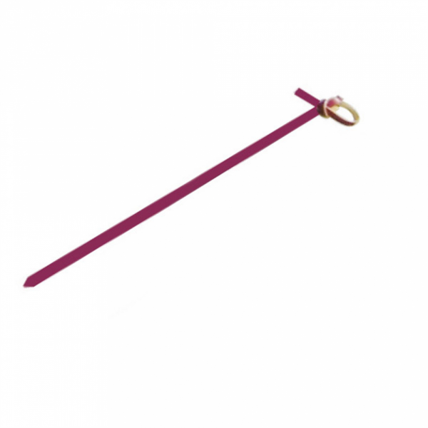 Prikker Bamboe Met Krul Rood 9cm
