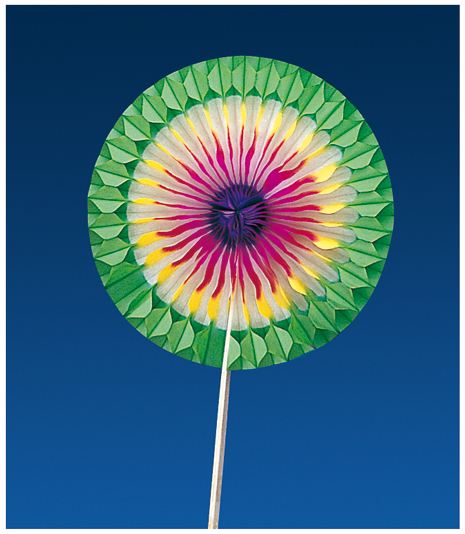 IJsdecoratie Waaiers Gekleurd 10cm IJsdecoratie Waaiers Gekleurd 10cm