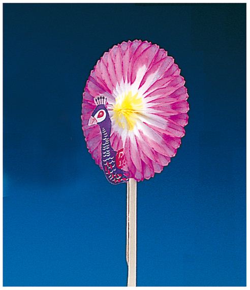 IJsdecoratie WaaiersRoze 15cm