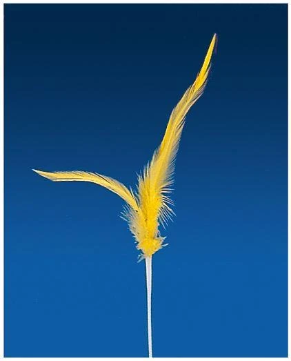 IJsdecoratie Veer Geel 17cm
