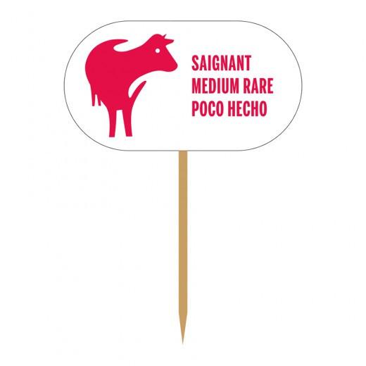 Prikker Medium Rare Rood 8cm 100st