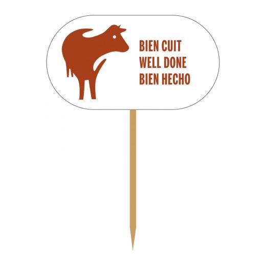 Prikker Well Done Bruin 8cm 100st Prikker Well Done Bruin 8cm 100st
