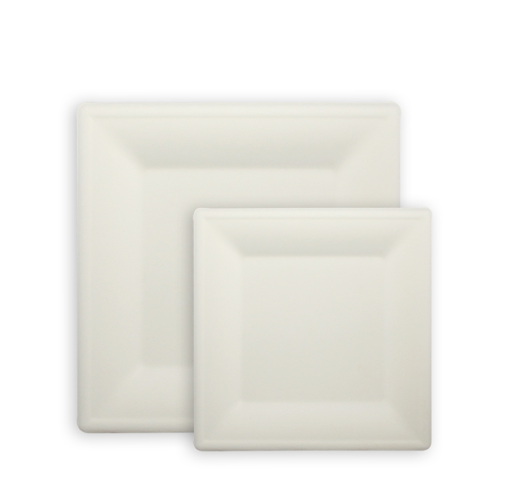 Bord Suikerriet 20x20cm Wit Bord Suikerriet 20x20cm Wit