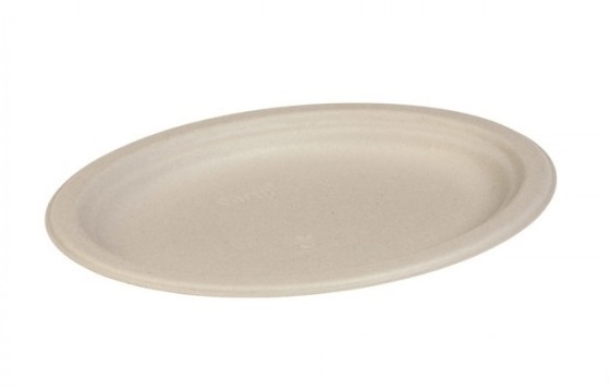 Bord Suikerriet Ovaal 26x19cm Bruin