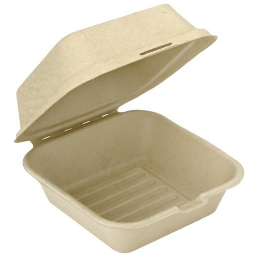 Hamburgerbox Suikerriet 15x15x8cm