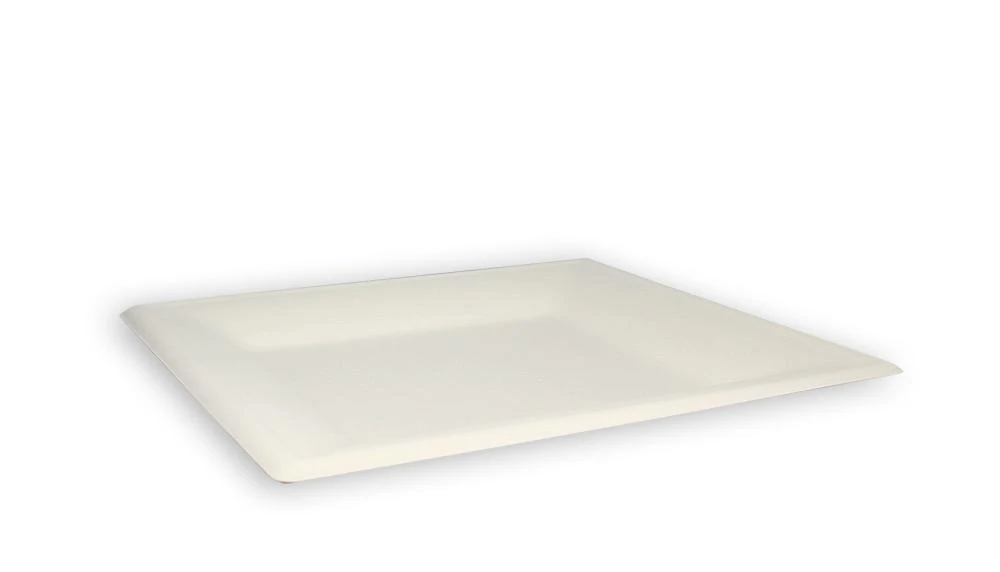 Bord Suikerriet 26x26cm Wit