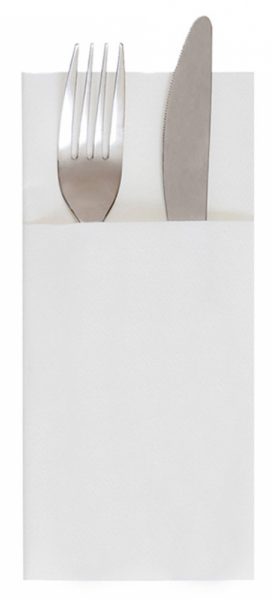 Servet 33x40cm Airlaid Wit Bestek Servet 33x40cm Airlaid Wit Bestek