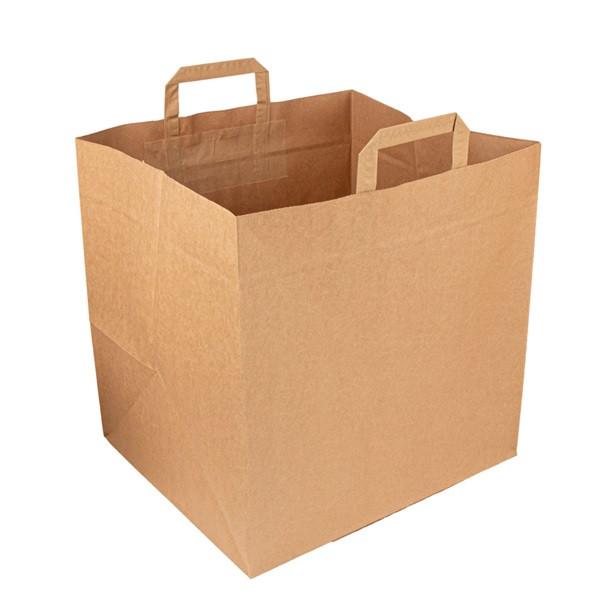 Draagtas Papier Bruin 36x31x36cm XL Draagtas Papier Bruin 36x31x36cm XL