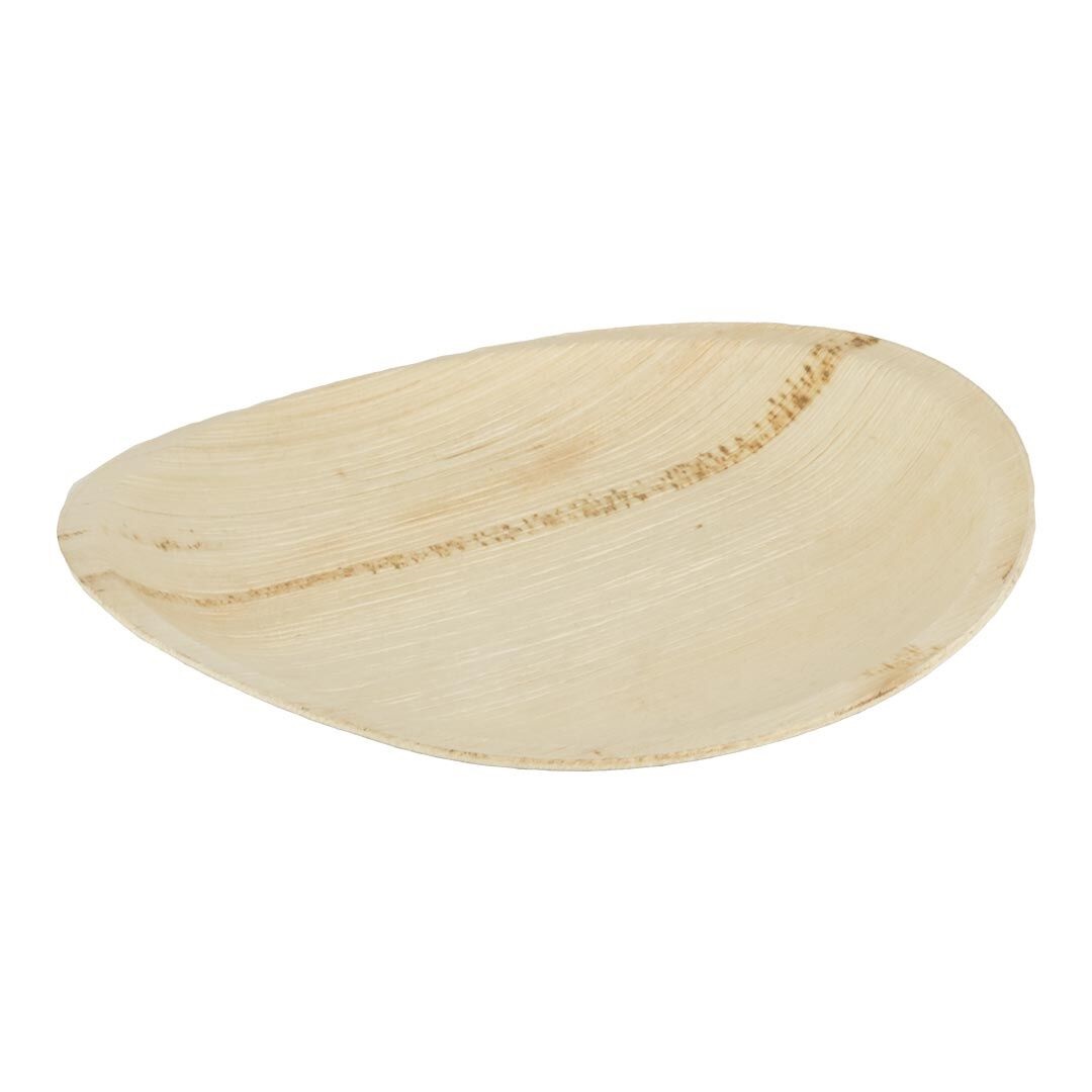 Bord Palmblad Bio Ø17cm Bruin
