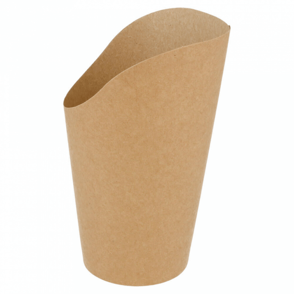 Frietscoop Karton Ø9x14cm Bruin Frietscoop Karton Ø9x14cm Bruin