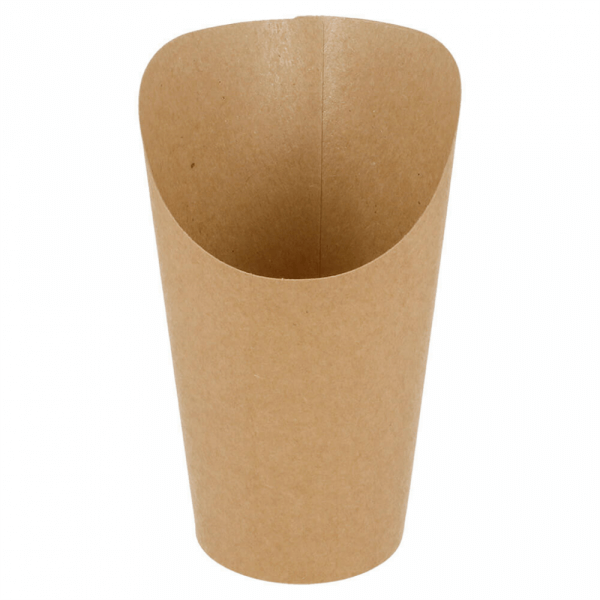 Frietscoop Karton Ø9x14cm Bruin Frietscoop Karton Ø9x14cm Bruin