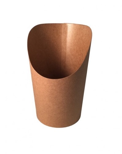 Frietscoop Kraft PLA Bio Ø6x12cm Frietscoop Kraft PLA Bio Ø6x12cm