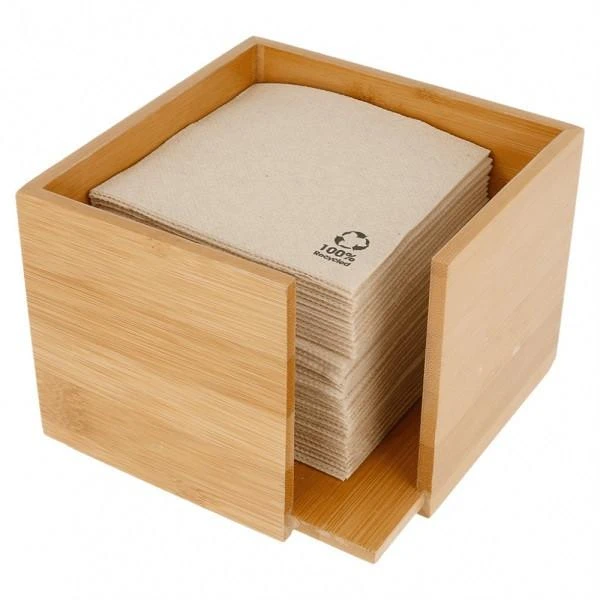 Servettenhouder Bamboe 14x14x10cm Servettenhouder Bamboe 14x14x10cm