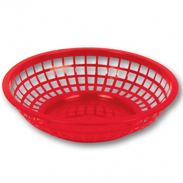 Fastfood Mandje Rond Ø20x5cm Rood