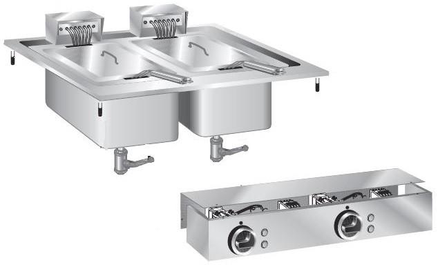DropInn Elektrische Friteuse 2x10L